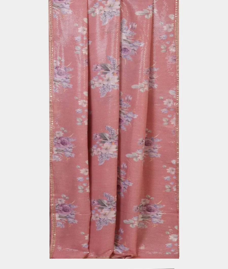 Pink Georgette Silk Embroidery Saree T4517162