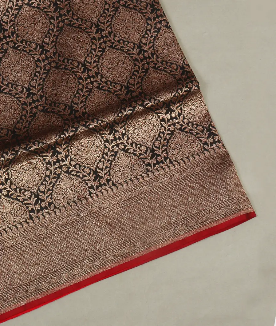 Black Banaras Silk Saree T459654-image