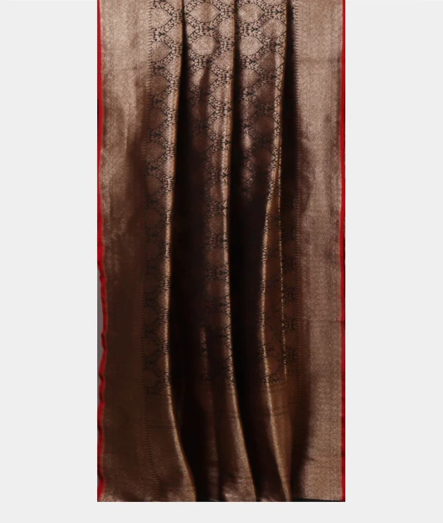 Black Banaras Silk Saree T4596542