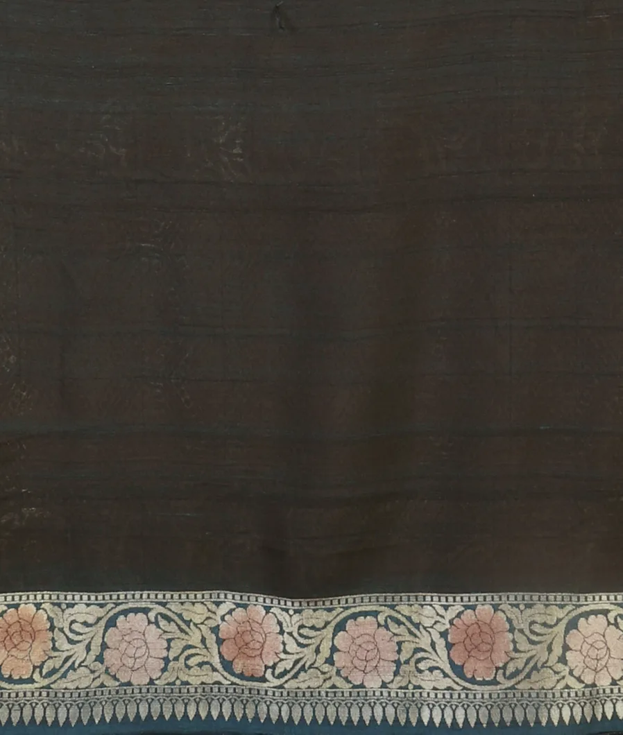 Blue Banaras Tussar Georgette Saree T4696263