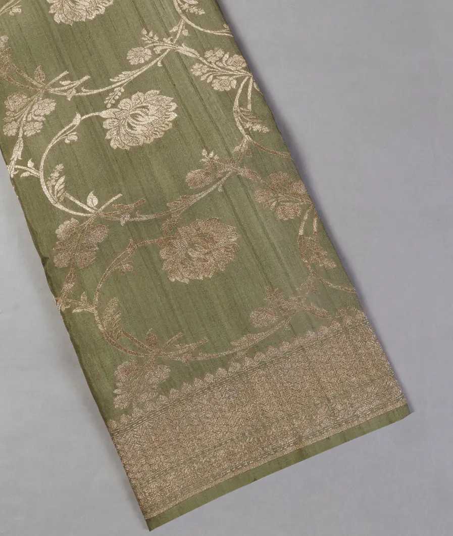 Green Banaras Tussar Georgette Saree T356243-image