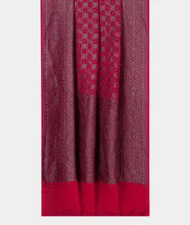 Reddish Pink Banaras Georgette Silk Saree T4475302