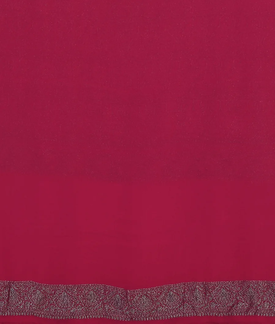 Reddish Pink Banaras Georgette Silk Saree T4475303