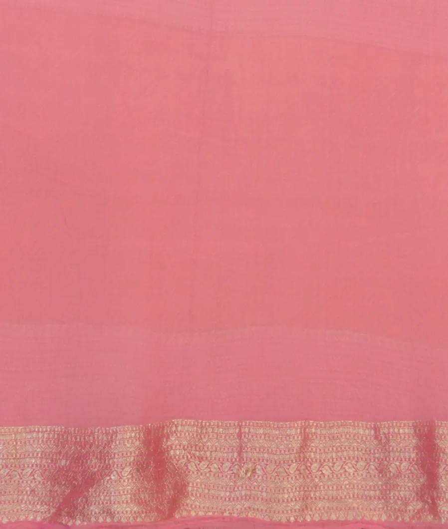 Pink Banaras Georgette Silk Saree T4596743