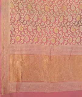 Pink Banaras Georgette Silk Saree T4596744