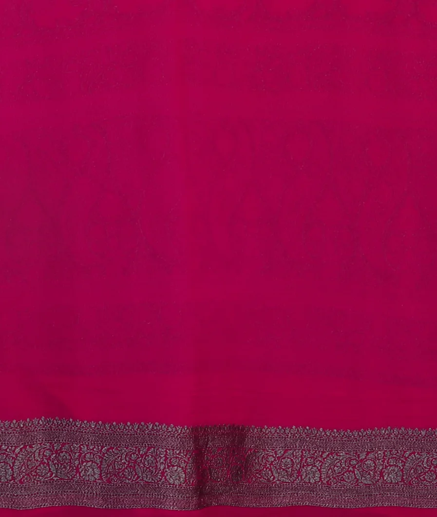 Rani Pink Banaras Georgette Silk Saree T4429803