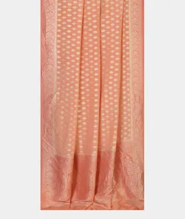 Peach Crepe Silk Saree T4595522