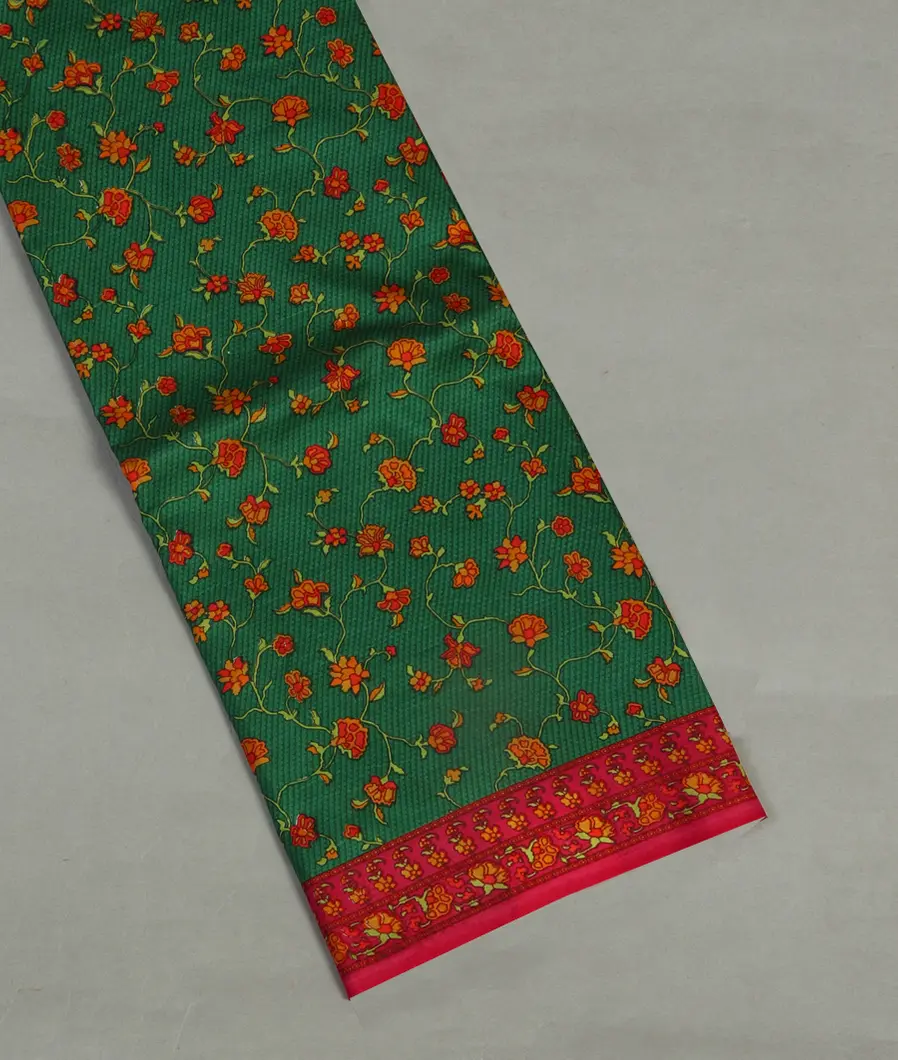 Green Printed Silk Saree T330462-image