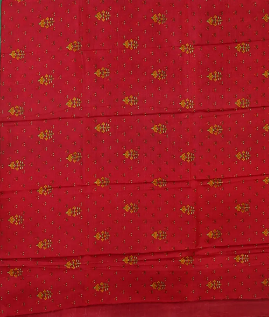 Green Printed Silk Saree T3304623