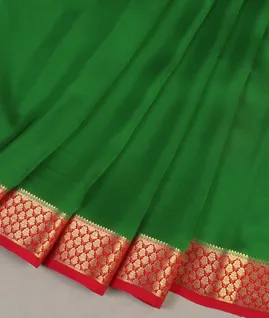 Green Mysore Crepe Silk Saree T3440494
