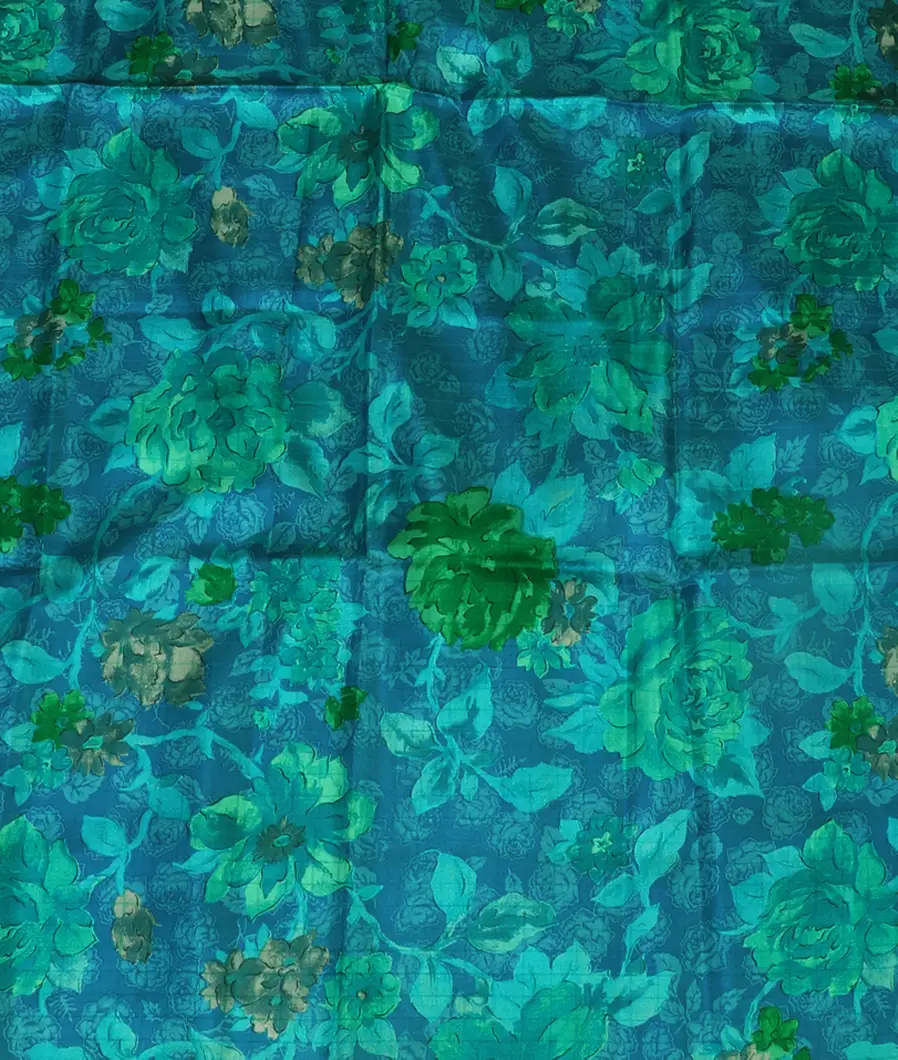 Blue Mysore Crepe Silk Saree T4668335