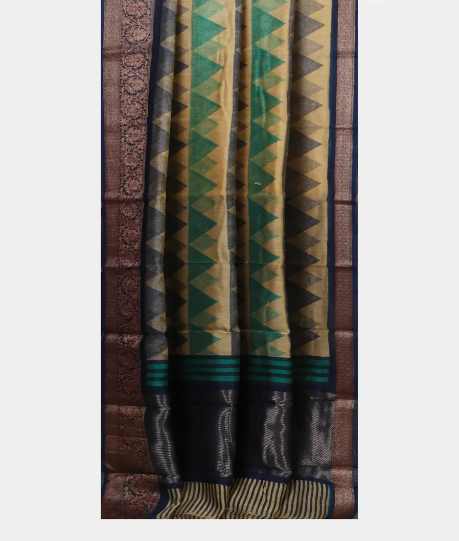 Beige Soft Printed Cotton Saree T4693372