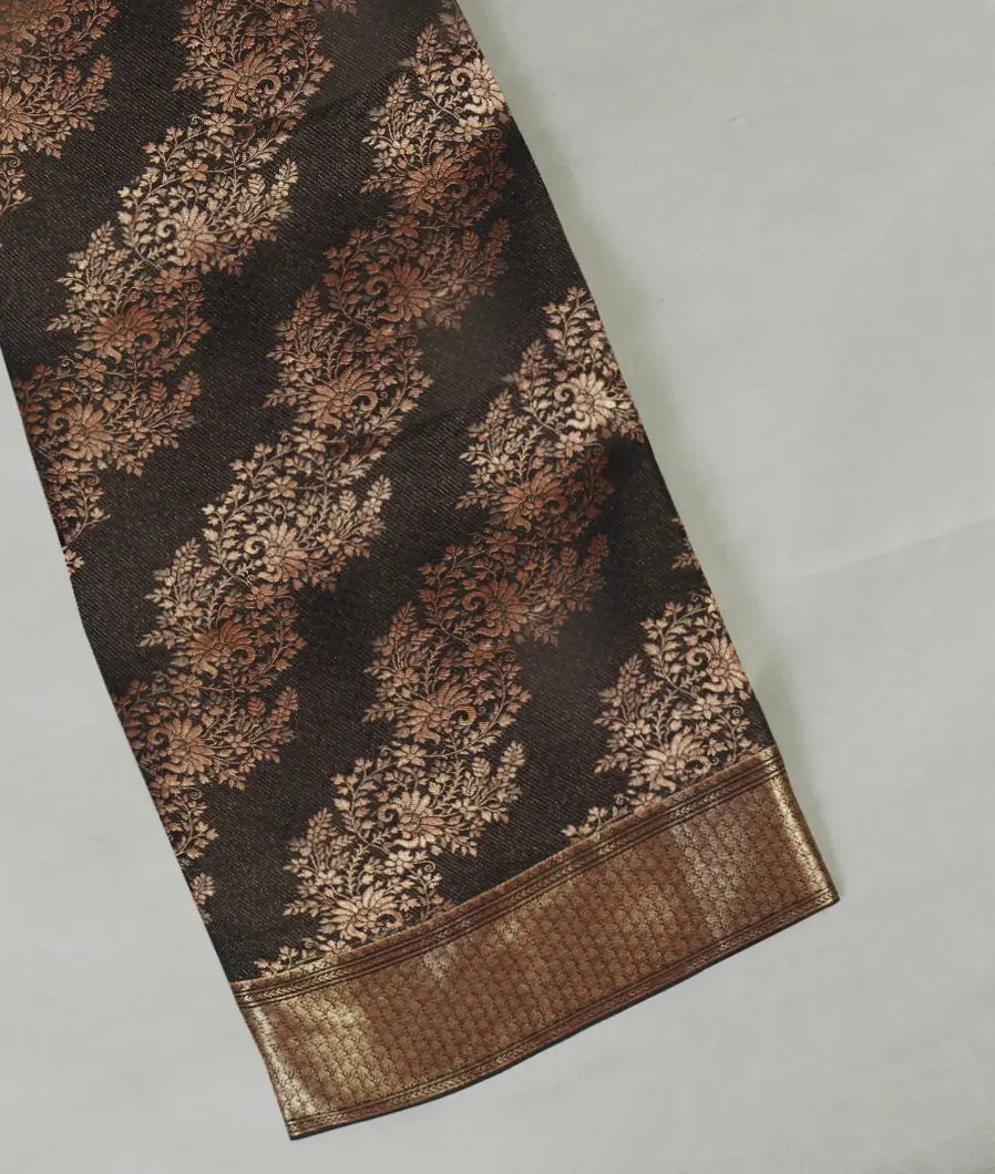 Black Mysore Crepe Silk Saree T467917-image
