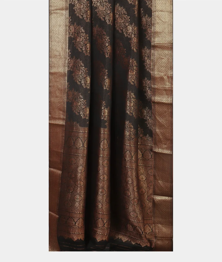 Black Mysore Crepe Silk Saree T4679172