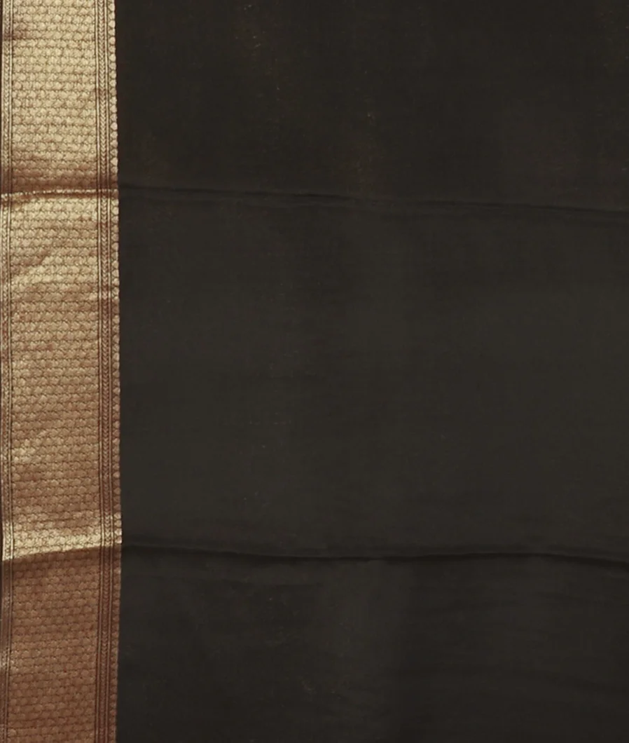 Black Mysore Crepe Silk Saree T4679173