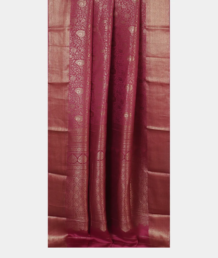 Purple Mysore Crepe Silk Saree T4679292