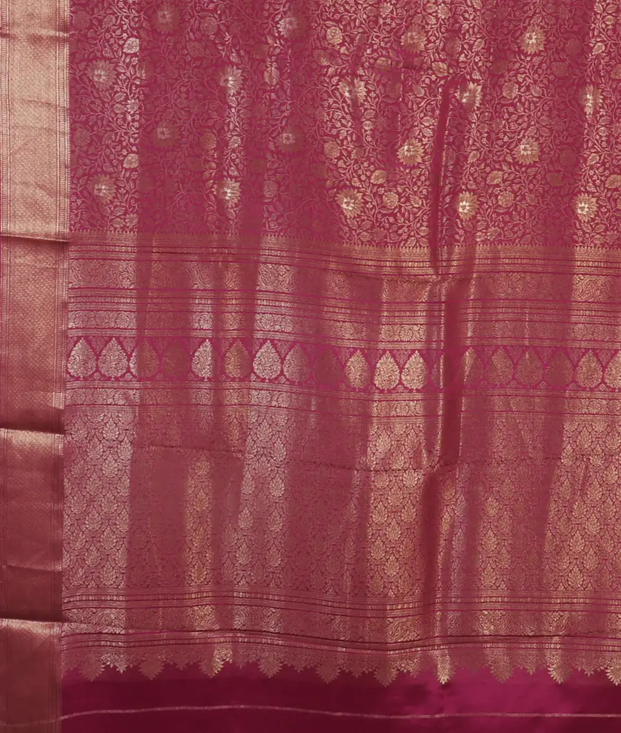 Purple Mysore Crepe Silk Saree T4679294