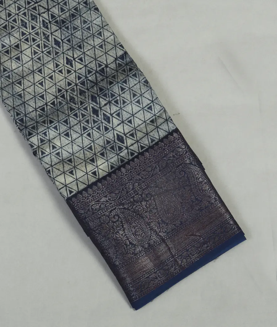 Grey Soft Printed Cotton Saree T468919-image