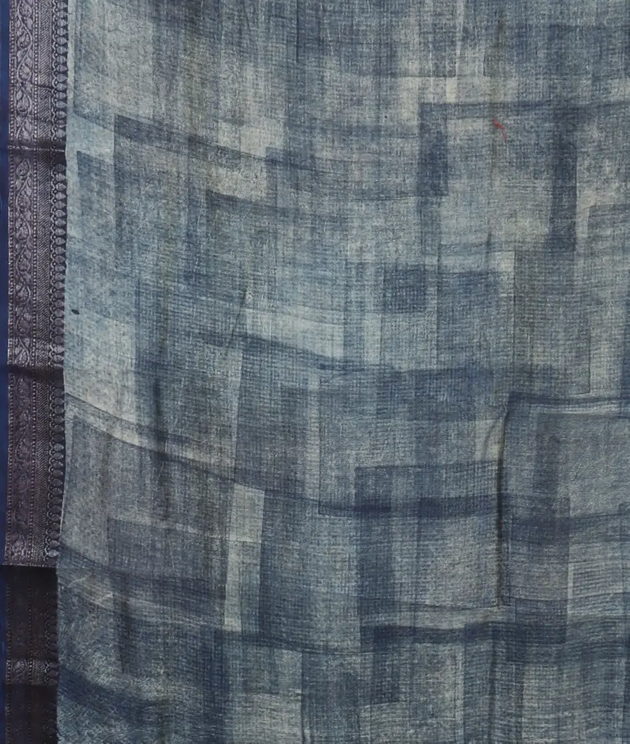 Grey Soft Printed Cotton Saree T4689193