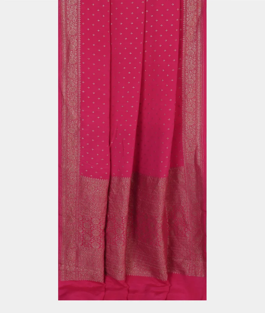 Magenta Banaras Crepe Silk Saree T4596012