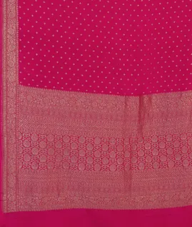 Magenta Banaras Crepe Silk Saree T4596014