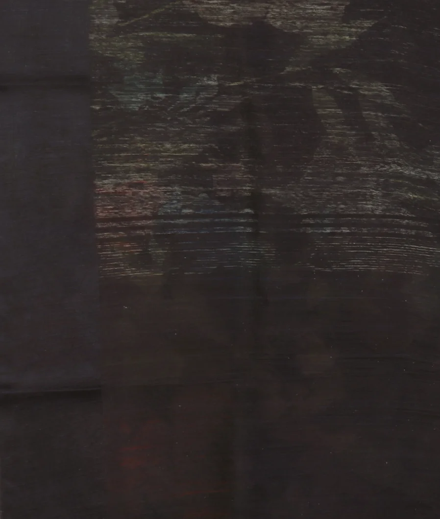 Black Tussar Printed Saree T4301313