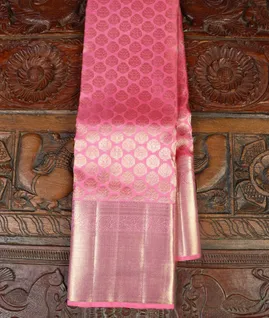 Pink Handwoven Kanjivaram Silk Saree  T4592461