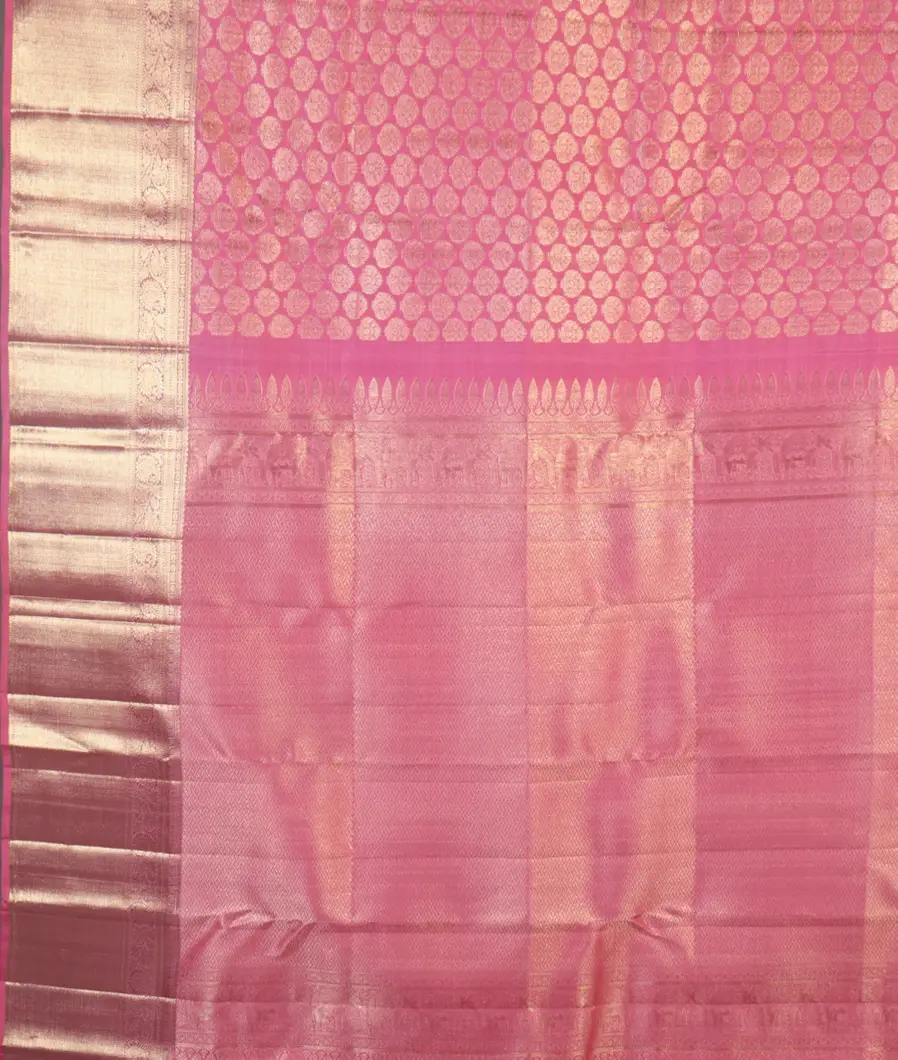 Pink Handwoven Kanjivaram Silk Saree T4592464