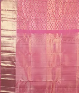 Pink Handwoven Kanjivaram Silk Saree  T4592464