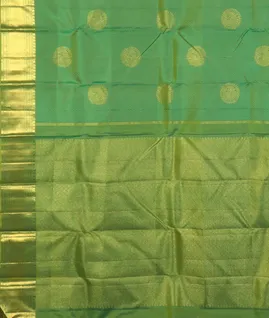 Green Handwoven Kanjivaram Silk Saree T4661704