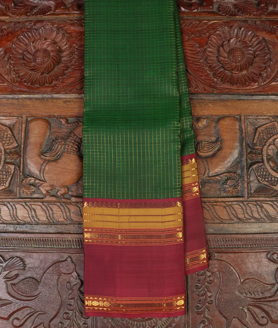 Green Handwoven Kanjivaram Silk Saree T465401-image