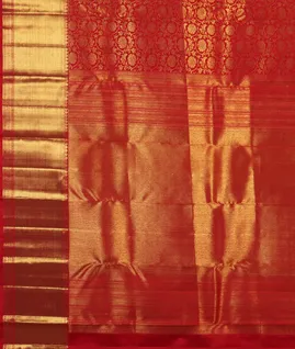 Red Handwoven Kanjivaram Silk Saree T4410134