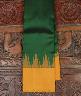 Green Handwoven Kanjivaram Silk Saree T4651931