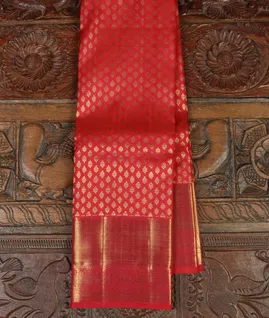 Red Handwoven Kanjivaram Silk Saree T4408581