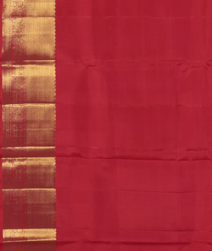 Red Handwoven Kanjivaram Silk Saree T4408583