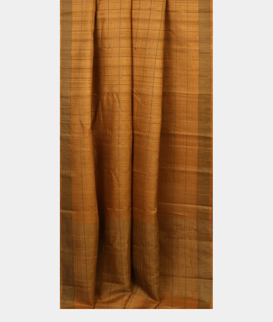 Yellow Woven Tussar Saree T4691422