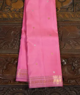 Pink Handwoven Kanjivaram Silk Saree T4546341