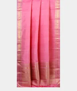 Pink Handwoven Kanjivaram Silk Saree T4546342