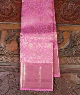 Pink Handwoven Kanjivaram Silk Saree T4409091