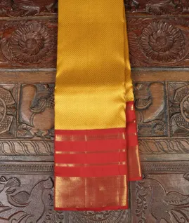 Yellow Handwoven Kanjivaram Silk Saree T3979221