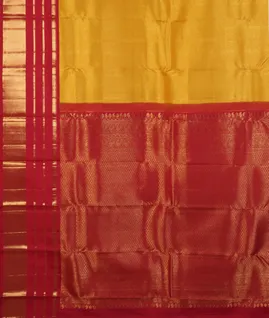 Yellow Handwoven Kanjivaram Silk Saree T3979224