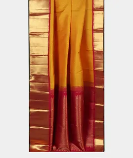 Yellow Handwoven Kanjivaram Silk Saree T4657622