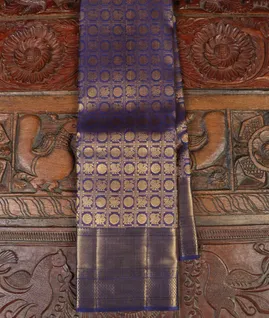 Blue Handwoven Kanjivaram Silk Saree T4307711