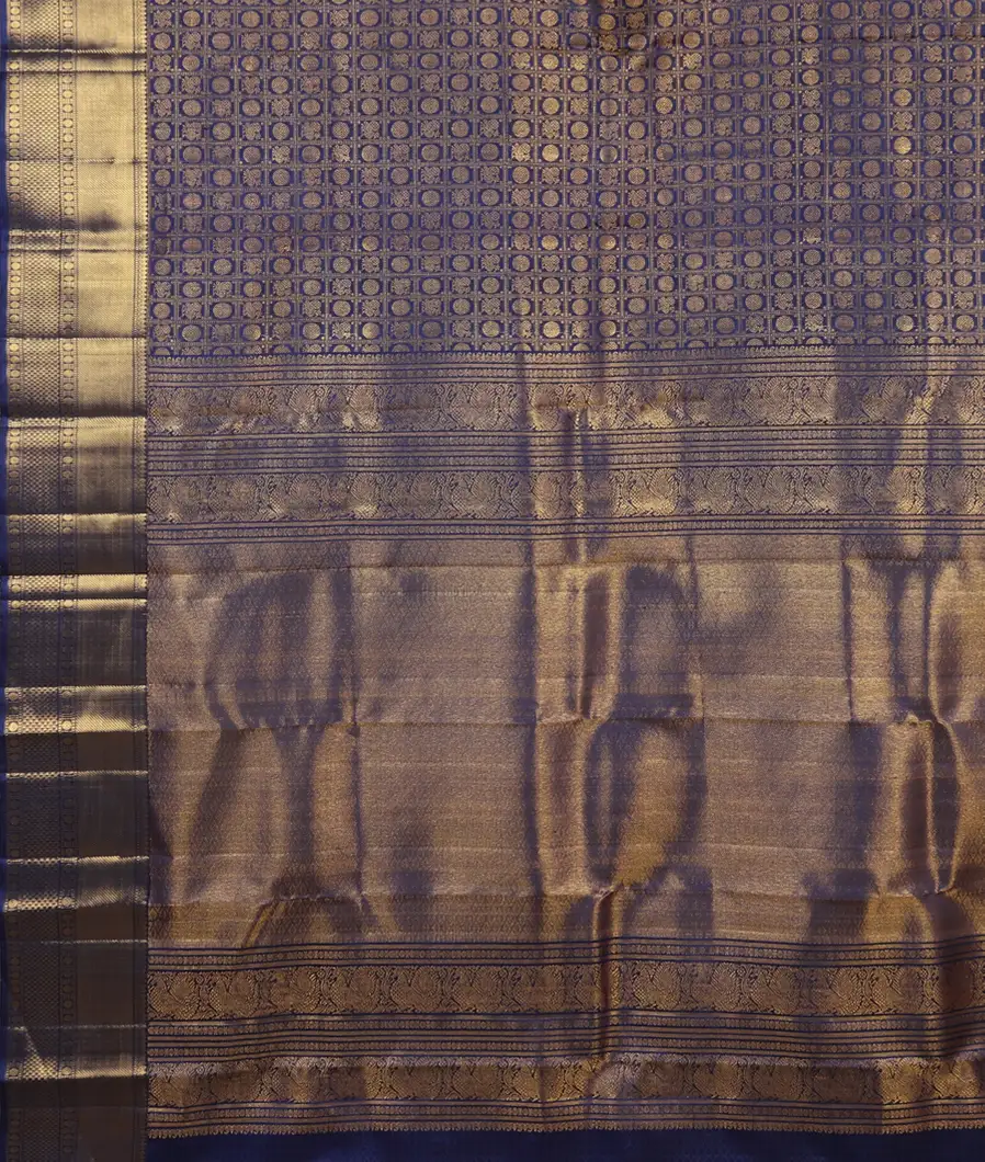 Blue Handwoven Kanjivaram Silk Saree T4307714