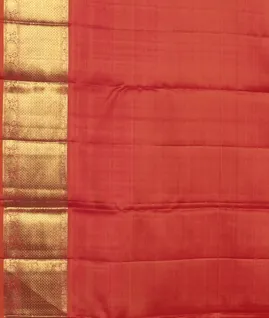 Orangish Pink Handwoven Kanjivaram Silk Saree T3312183
