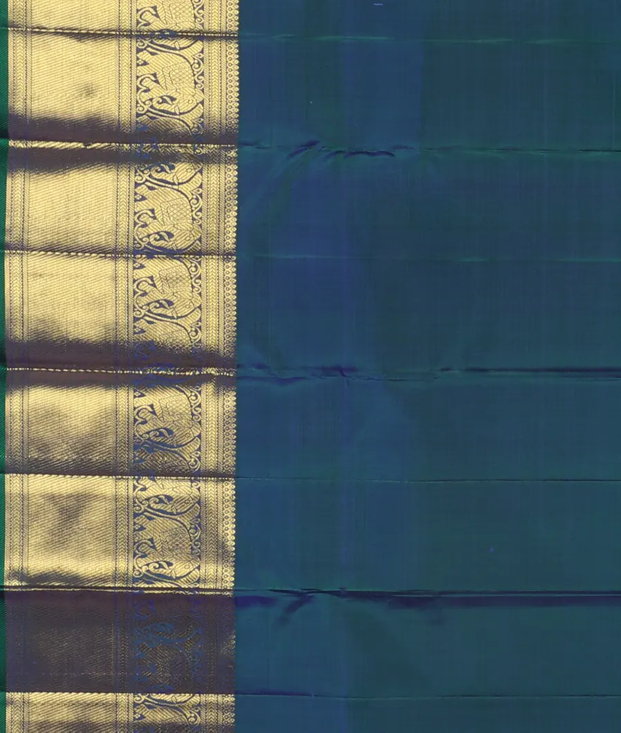 Peacock Blue Handwoven Kanjivaram Silk Saree T4308073