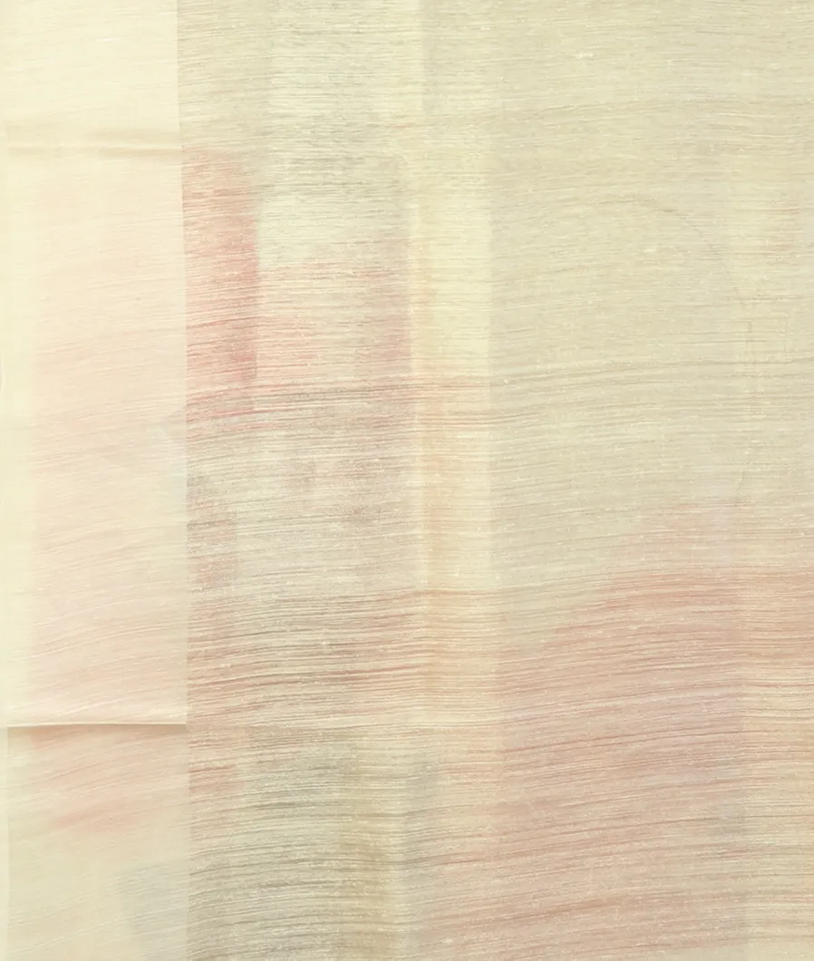 Off - White Tussar Printed Saree T4698303