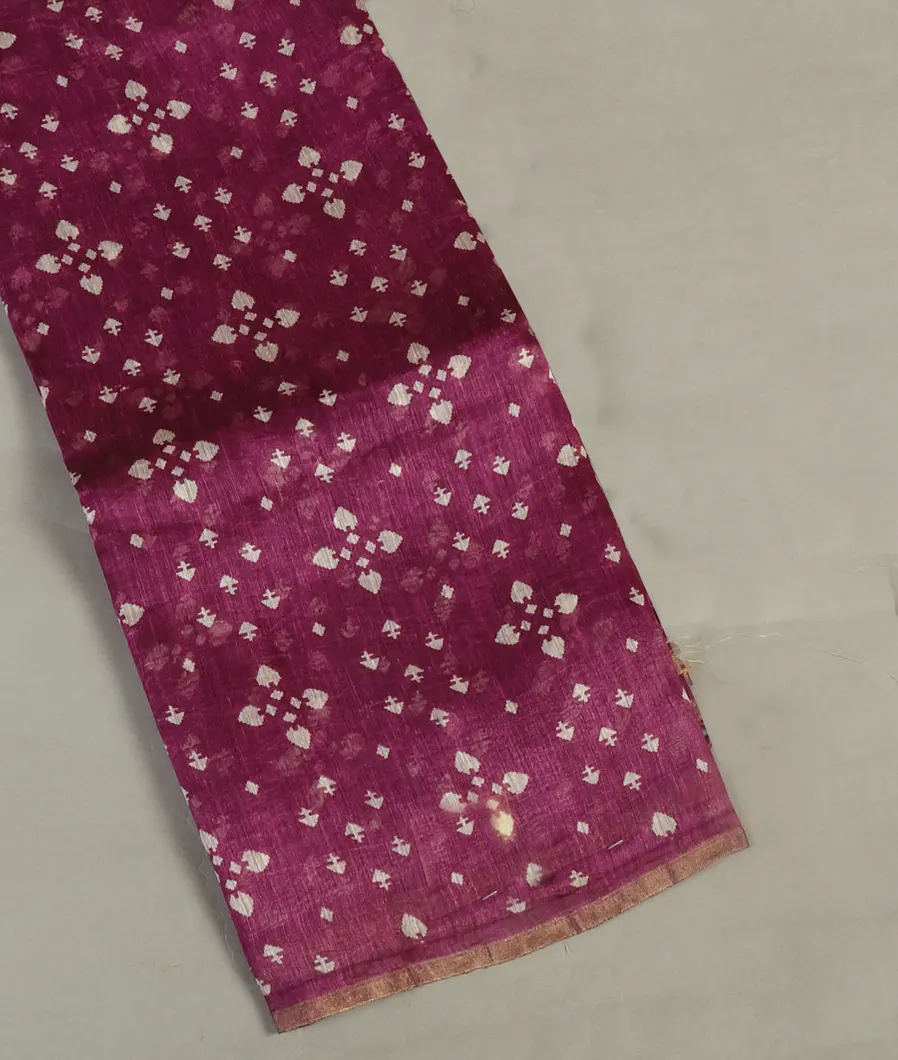 Purple Linen Printed Saree T471520-image
