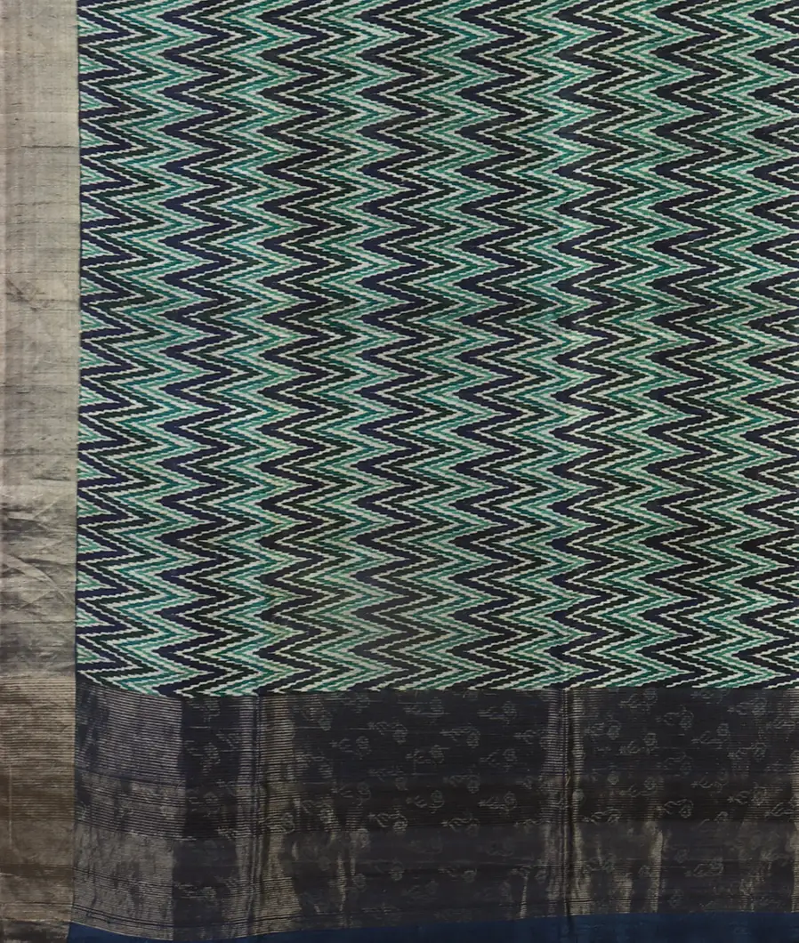 Multicolour Printed Raw Silk Saree T4714214