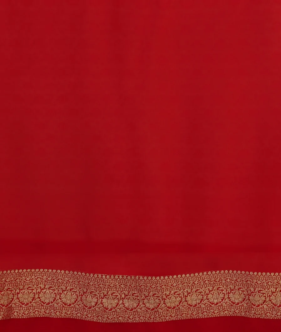 Red Banaras Georgette Silk Saree T4476703